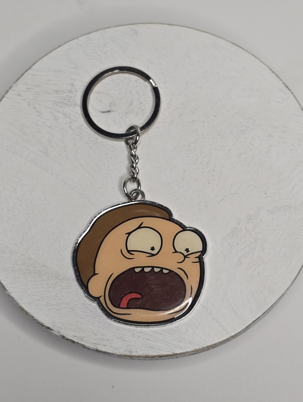 Morty Smith Screaming Head Keychain from Rick and Morty